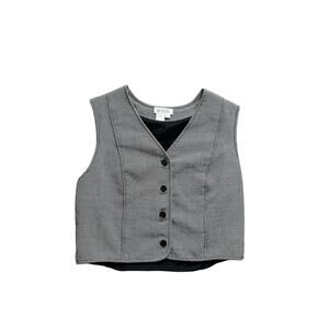 Womens Cropped Plaid Vest: 6
